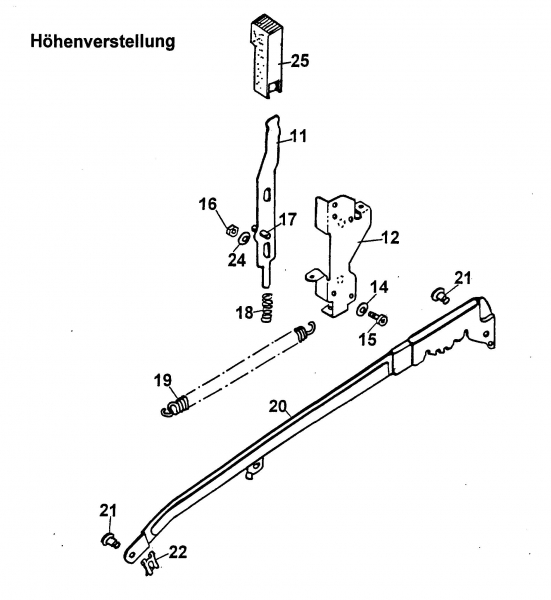 Ersatzteile WOLF-Garten Benzin Rasenmäher mit Antrieb 2.42 TA Typ: 4765880 Serie D ab 01.05.1999  (1999) Höhenverstellung 