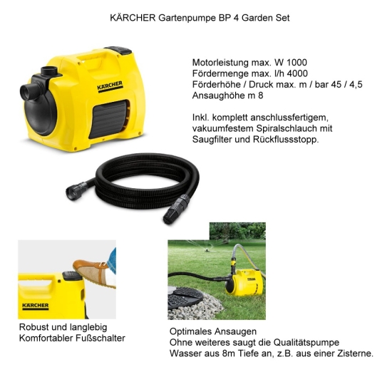 GARDENA Ersatzteile KÄRCHER Gartenpumpe BP 4 Garden Set