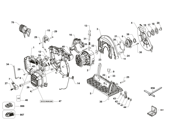 DEWALT Ersatzteile KREISSGE DCS565 Typ: 1 QW