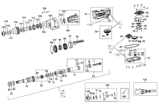 DEWALT Ersatzteile DCH733B Typ: 2 QU