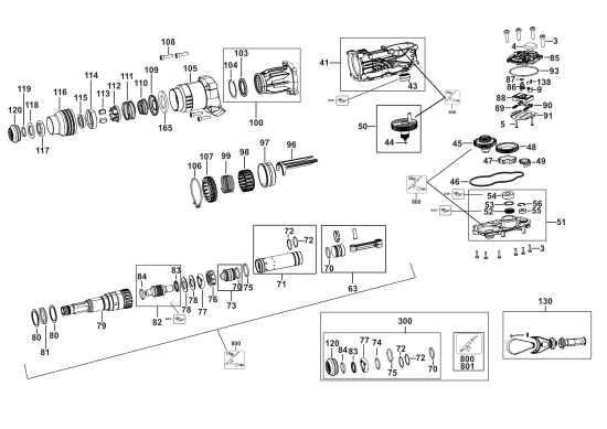 DEWALT Ersatzteile DCH733X2 Typ: 2 QU
