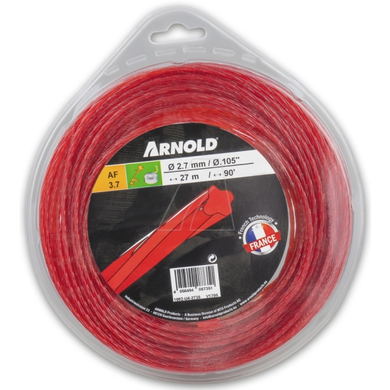 Arnold Ersatzteil Trimmerfaden AF 3.7, 2.7 mm x 27.4 m, rot, rund, gedreht einfach online kaufen.