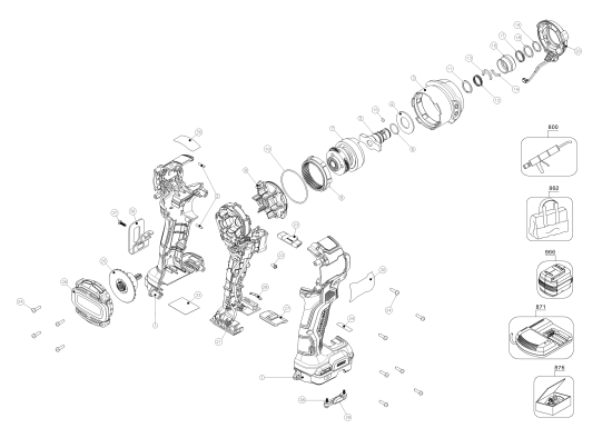 DEWALT Ersatzteile SCHLAGSCHRAUBER DCF850B Typ: 1 QU