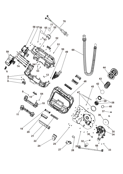 DEWALT Ersatzteile DCV581H Typ: 2 QU