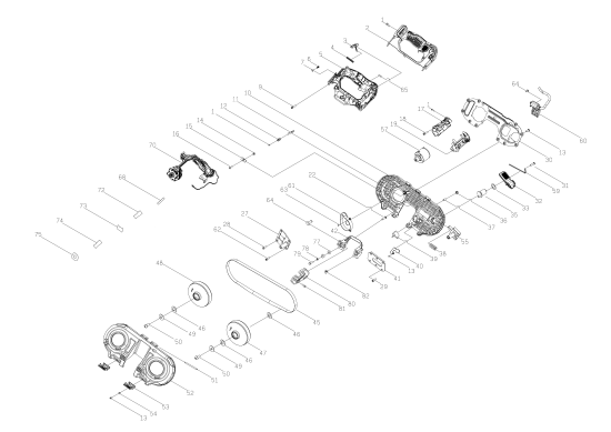 DEWALT Ersatzteile BANDSÄGE DCS375B Typ: 1 QU