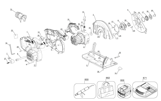DEWALT Ersatzteile DCS566B Typ: 1 QU