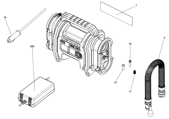 DEWALT Ersatzteile DCC020IB Typ: 2 QU