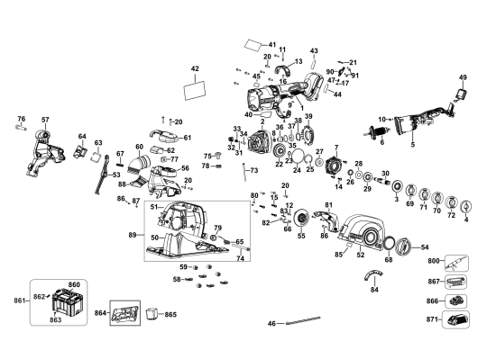 DEWALT Ersatzteile WINKELSCHLEIFER DCG200T2 Typ: 2 QW