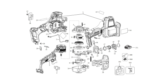 DEWALT Ersatzteile SÄBELSÄGE DCS369E1 Typ: 1 QU