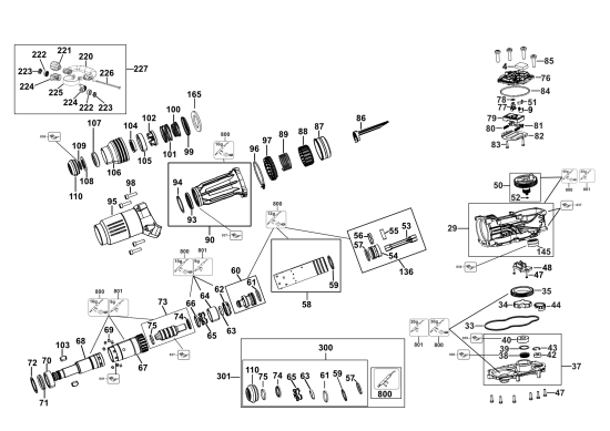 DEWALT Ersatzteile MEISSELHAMMER DCH892X1 Typ: 1 QU