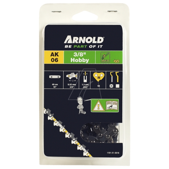 Arnold Ersatzteil Sägekette 3/8"" LP, 1,3 mm, 56TG, mit Sicherheitstreibglied, Halbmeißel einfach online kaufen.