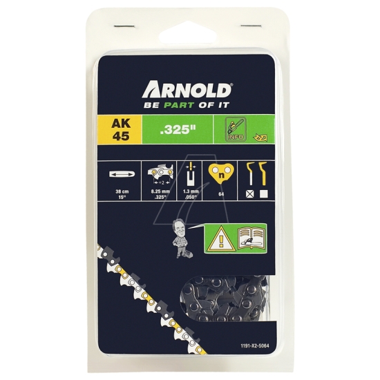 Arnold Ersatzteil Sägekette .325"", 1,3 mm, 64TG, mit Sicherheitstreibglied, Halbmeißel einfach online kaufen.