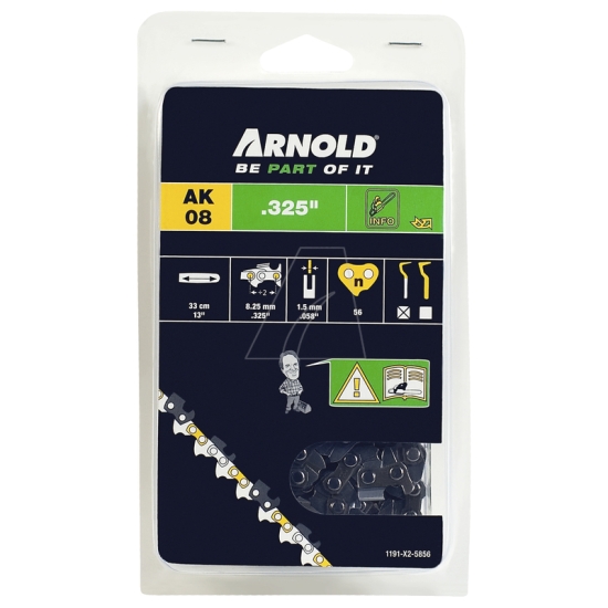 Arnold Ersatzteil Sägekette .325"", 1,5 mm, 56TG, mit Sicherheitstreibglied, Halbmeißel einfach online kaufen.