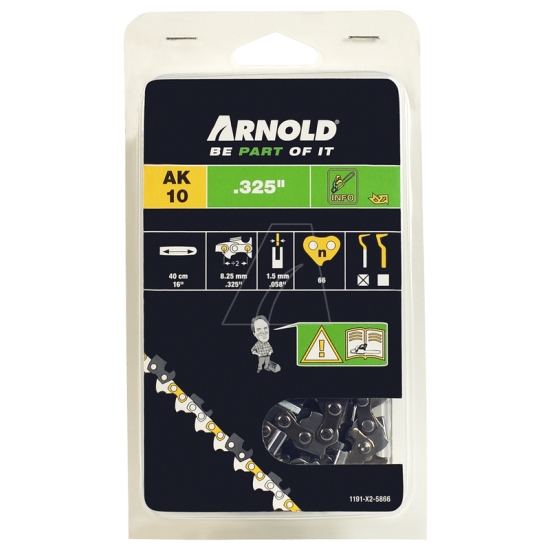 Arnold Ersatzteil Sägekette .325"", 1,5 mm, 66TG, mit Sicherheitstreibglied, Halbmeißel einfach online kaufen.