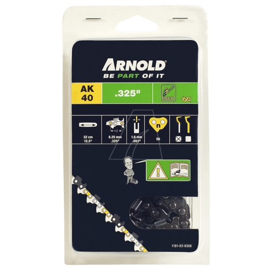 Arnold Ersatzteil Sägekette .325"", 1,6 mm, 56TG, mit Sicherheitstreibglied, Halbmeißel einfach online kaufen.