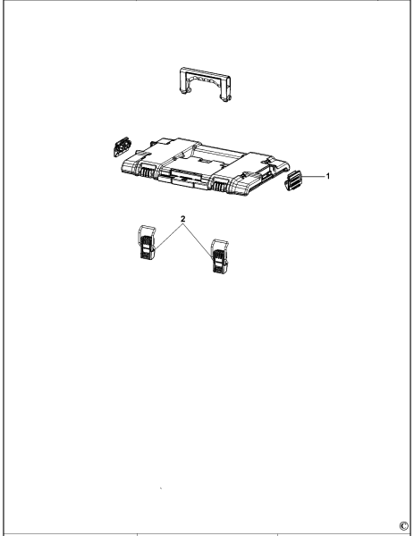 DEWALT Ersatzteile WERKZEUGBOX DWST08165 Typ: 1 QU