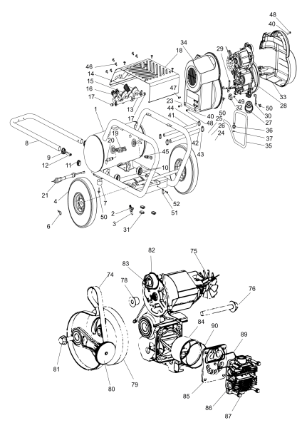 DEWALT Ersatzteile KOMPRESSOR DPC17PS Typ: 1 QS