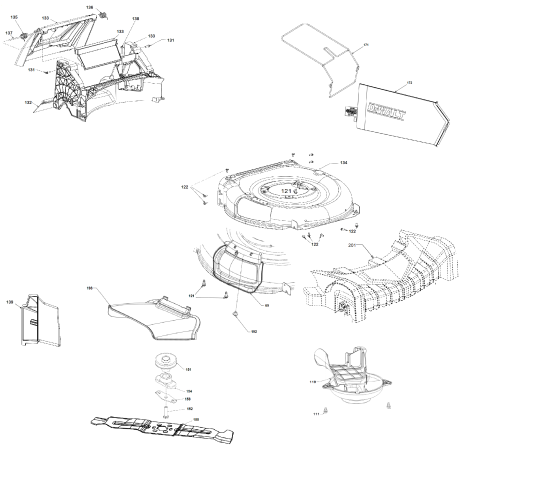 DEWALT Ersatzteile AKKU-RASEMMÄHER DCMWSP255U2 Typ: 0 QU