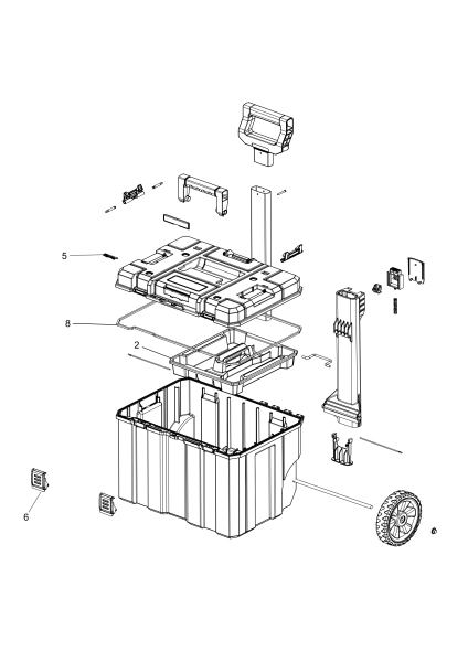 DEWALT Ersatzteile WERKZEUGBOX DWST83347-1 Typ: 1 XJ