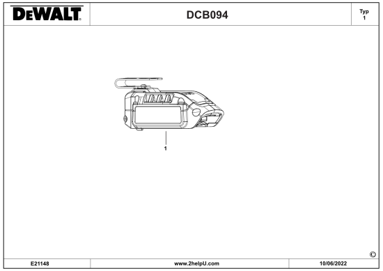 DEWALT Ersatzteile ADAPTER DCB094 Typ: 1 QW
