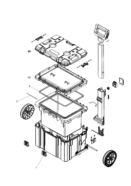 DEWALT Ersatzteile REISEKÜHLBOX DWST83281-1 Typ: 1 XJ