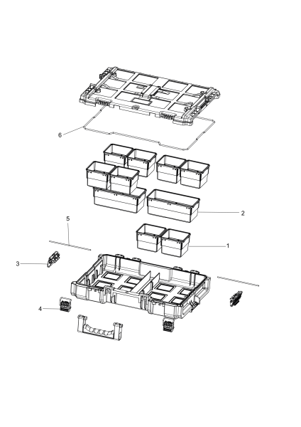 DEWALT Ersatzteile ORGANIZER DWST08040 Typ: 1 XJ