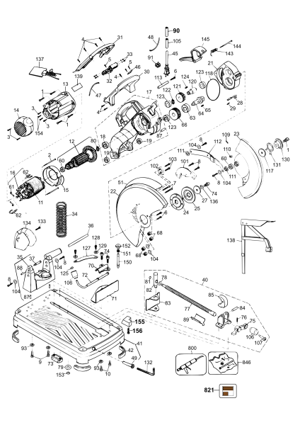 DEWALT Ersatzteile METALLKREISSAEGE DW872 Typ: 15 QS