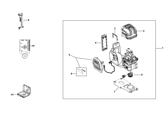 DEWALT Ersatzteile KREUZLINIENLASER DCLE34520G Typ: 3 QU