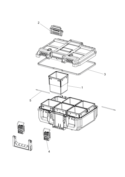 DEWALT Ersatzteile DE-TOOLBOX DWST83477-1 Typ: 1 XJ