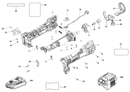 DEWALT Ersatzteile AUSSCHNEIDEWERKZEUG DCE555 Typ: 1 XJ