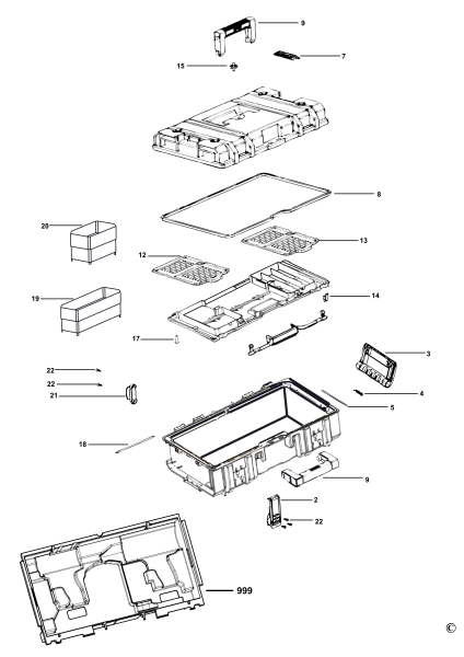 DEWALT Ersatzteile STAURAUMSYSTEM DS150 Typ: 0 XJ