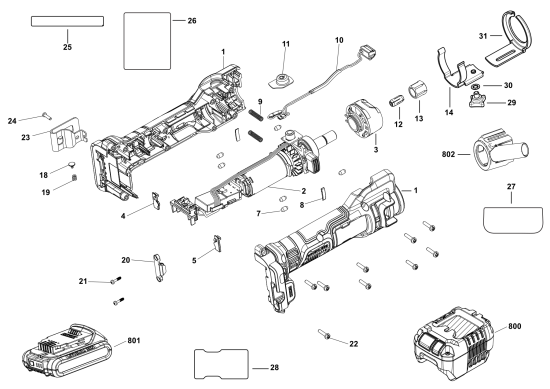 DEWALT Ersatzteile AUSSCHNEIDEWERKZEUG DCE555 Typ: 1 XJ