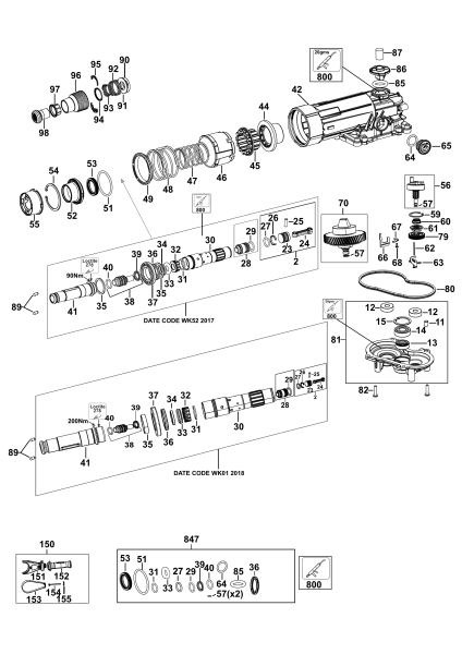 DEWALT Ersatzteile AKKU BOHRHAMMER DCH481N Typ: 1 XJ