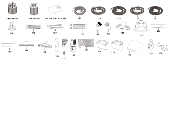 DEWALT Ersatzteile STAUBSAUGER DXV30SAPTA Typ: 1 QS
