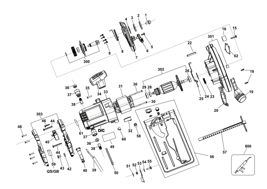 DEWALT Ersatzteile KREISSGE DWE5615 Typ: 1 QS