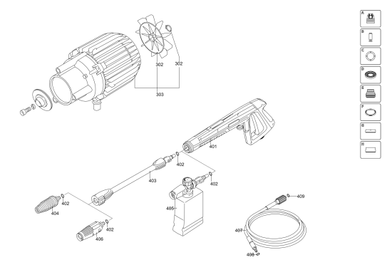 DEWALT Ersatzteile HOCHDRUCKREINIGER DXPW001ME Typ: 1 QS