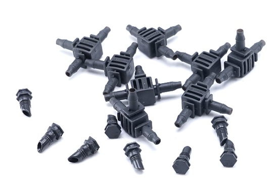 GARDENA Ersatzteile Solar-Bewässerung AquaBloom Set 13300 Polybeutel T-Stück / Endstopfen (8 Stück)
