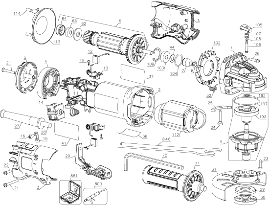 DEWALT Ersatzteile DWE402N Typ: 15 QU