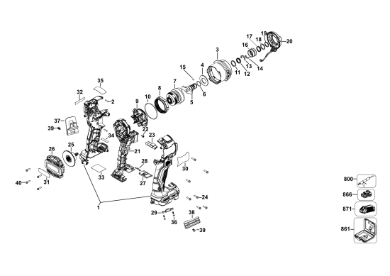 DEWALT Ersatzteile SCHLAGSCHRAUBER DCF85ME2GT Typ: 1 QW