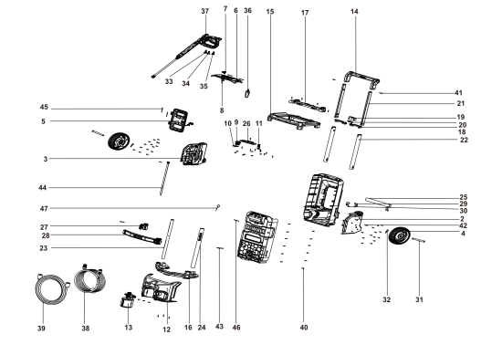 DEWALT Ersatzteile HOCHDRUCKREINIGER DCPW1600Y2 Typ: 1 QU