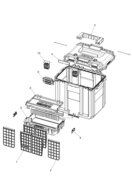 DEWALT Ersatzteile TOUGH BOX DWST08035-1 Typ: 1 XJ