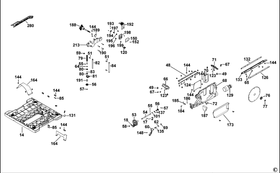 DEWALT Ersatzteile TISCH SAGEN DCS7485T2 Typ: 3 QW