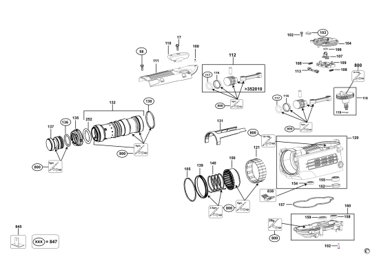DEWALT Ersatzteile DREHHAMMER D25871K Typ: 1 QS