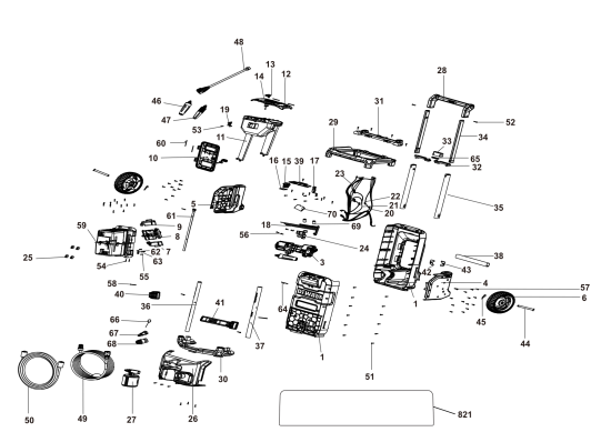 DEWALT Ersatzteile HOCHDRUCKREINIGER DCMPW1600N Typ: 1 XJ