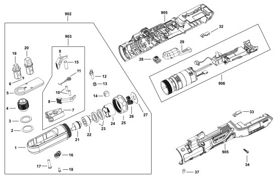 DEWALT Ersatzteile RATSCHE DCF510B Typ: 1 QU