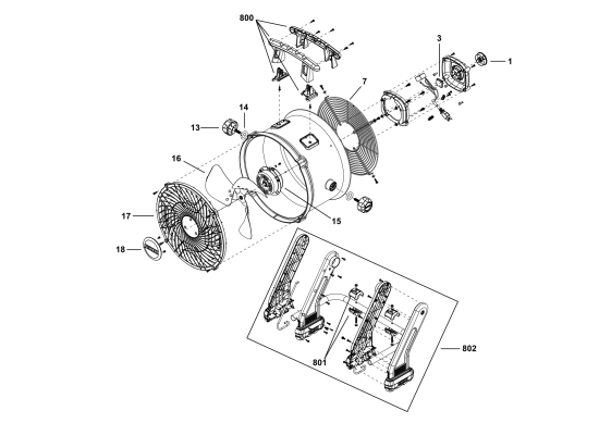 DEWALT Ersatzteile LÜFTER BOX DXF1645A Typ: 1 QS