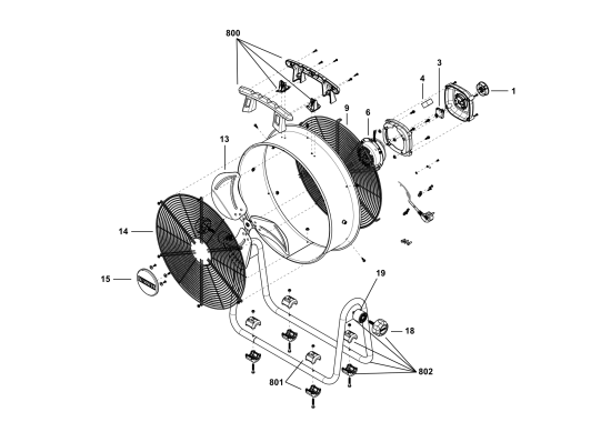 DEWALT Ersatzteile LÜFTER BOX DXF2067 Typ: 1 QS