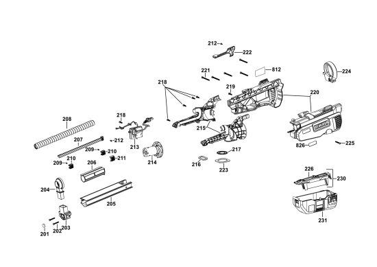 DEWALT Ersatzteile STAUBABSAUGERSATZ DWH205DH Typ: 1 XJ