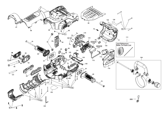 DEWALT Ersatzteile MEISSELHAMMER D25966 Typ: 1 QS