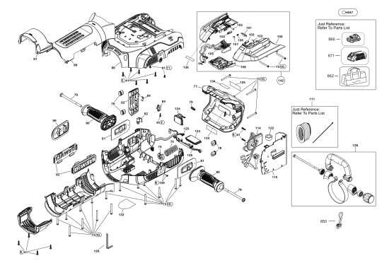 DEWALT Ersatzteile MEISSELHAMMER DCH966Z2 Typ: 1 QW